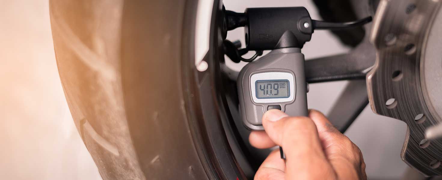 Motorcycle tire pressure monitoring.