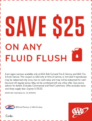 Save $25 on any fluid flush
